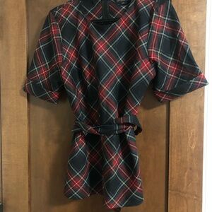 Pendleton Plaid Women's Top with Belt